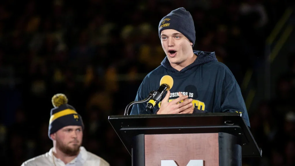 michigan-quarterback-jj-mccarthy-speaks-during