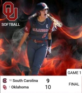 Read more about the article OU Sooners! Social Media Erupts as Gabriella Garcia’s Hit in the Gap Seals Victory Over South Carolina