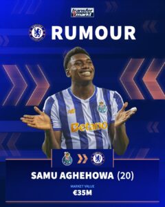 Notícia Chocante: Samu Aghehowa junta-se ao Chelsea em um acordo histórico de €350M devido a………………..
